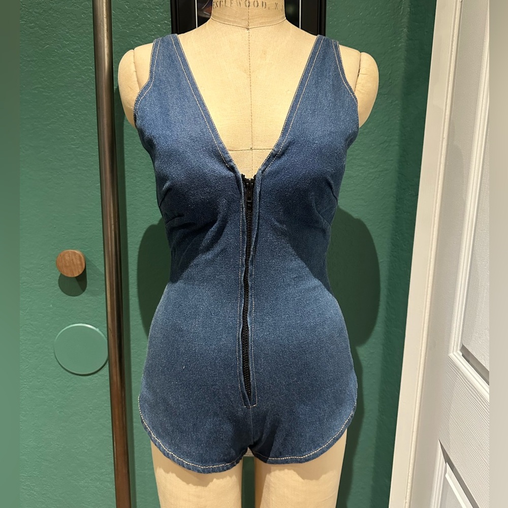 CUSTOM | Denim Cutout Sleeveless romper